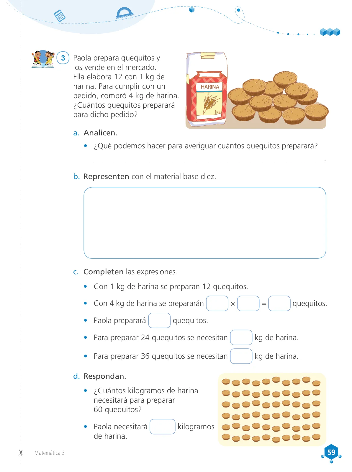 Miniatura página 61 de Matemática 3 : cuaderno de trabajo para tercer grado de Educación Primaria 2019 · 2019