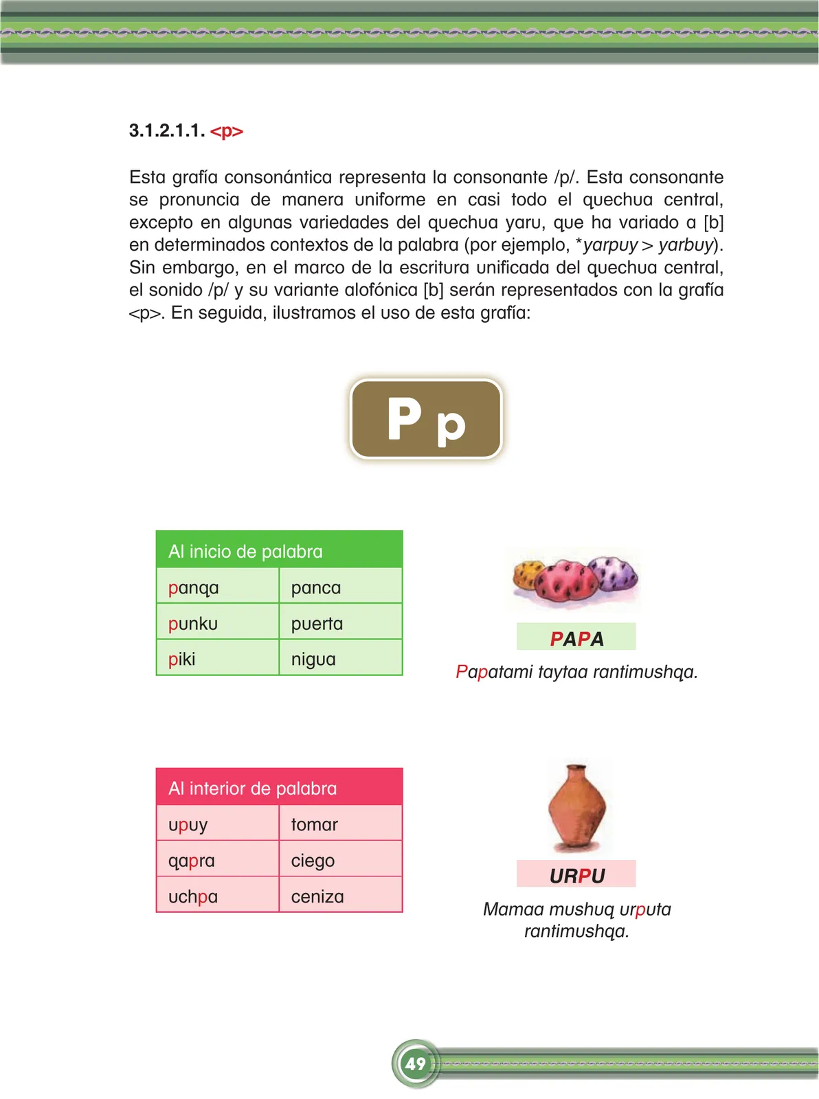 Miniatura página 51 de Chawpin qichwata alli qillqanapaq maytu = Manual de escritura quechua central · 2020