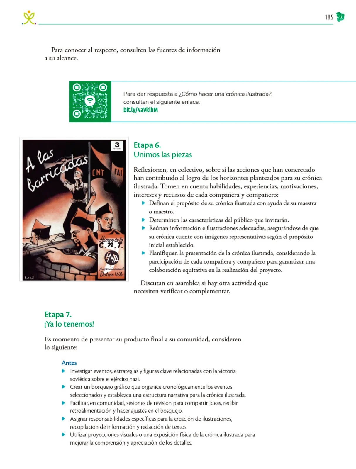 Miniatura página 186 de Colección Nanahuatzin. Nuestro libro de Proyectos.  Tomo III.  Libro de Educación Telesecundaria Grado 3°  Ciclo Escolar 2025 - 2026