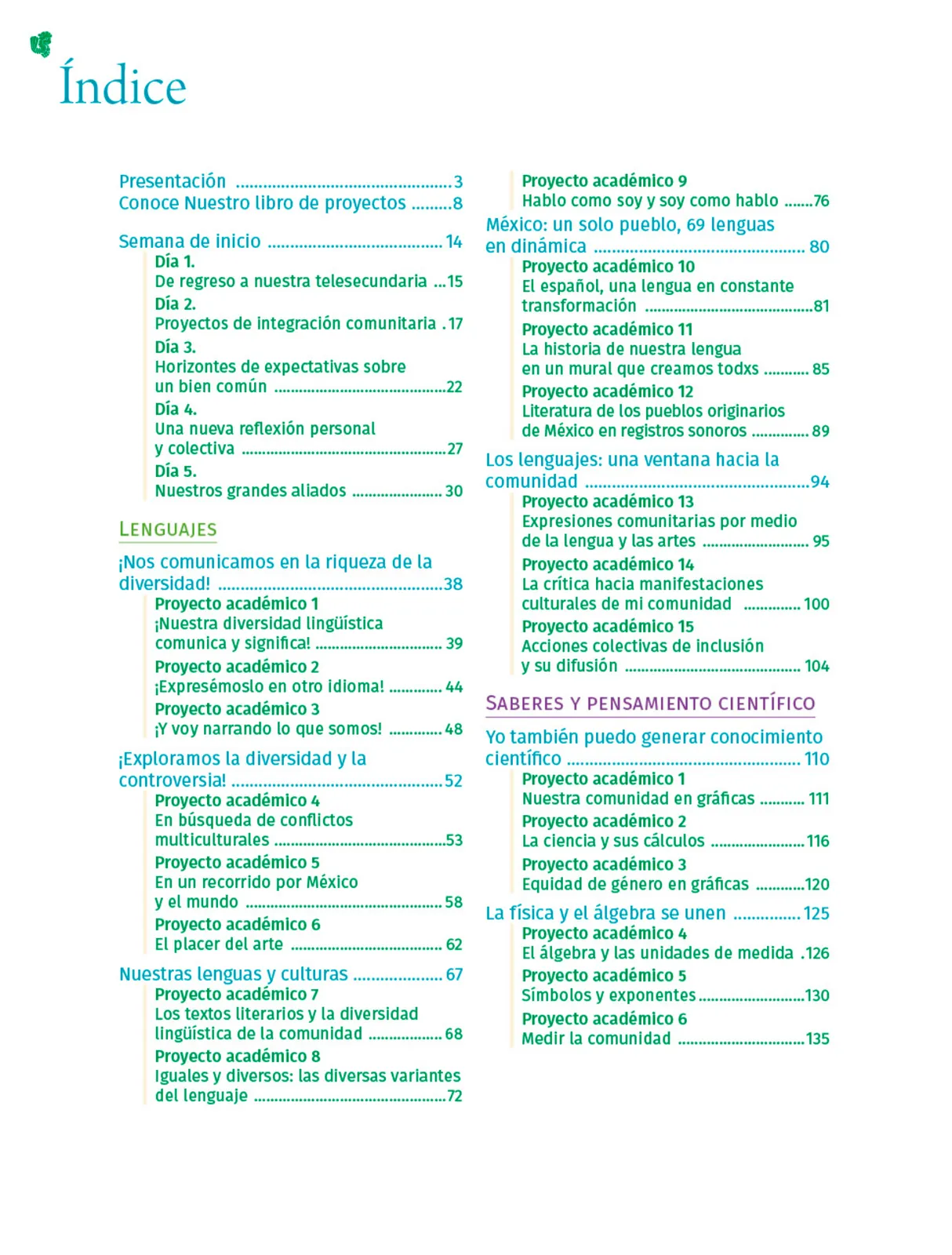 Miniatura página 13 de Colección Sk´asolil. Nuestro libro de Proyectos. Tomo I.    Libro de Educación Telesecundaria Grado 2°  Ciclo Escolar 2025 - 2026