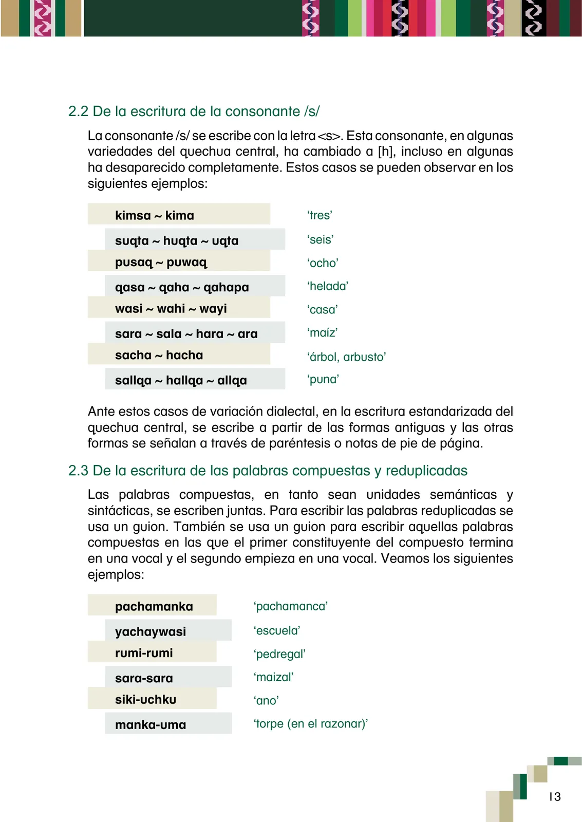 Miniatura página 15 de Yachachinapaq shimikuna - chawpin qichwa = Vocabulario pedagógico quechua central · 2021