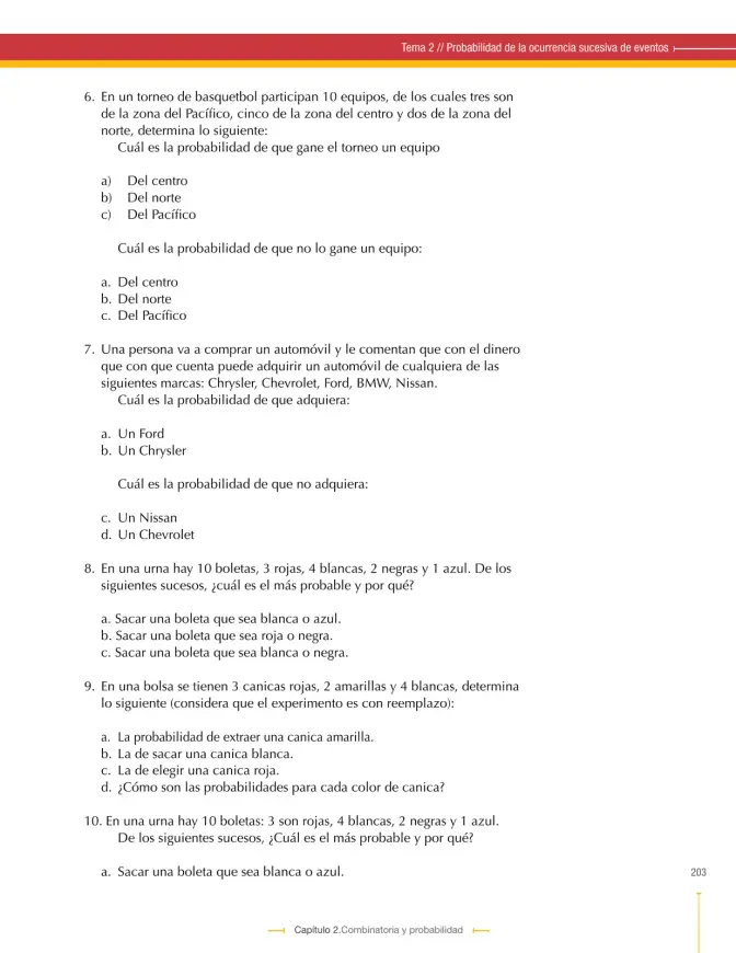 Página 203 de Matematica 9° · Secundaria Activa