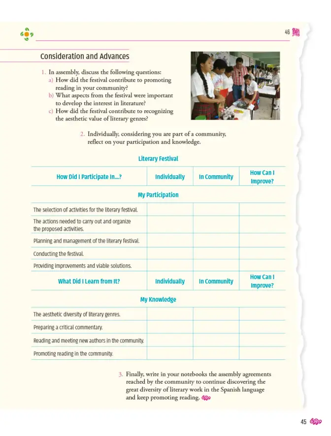 Página 46 de Uérakua anapu uantakua. Projects and Readings Libro de Educación Secundaria Grado 1° Ciclo Escolar 2025 - 2026