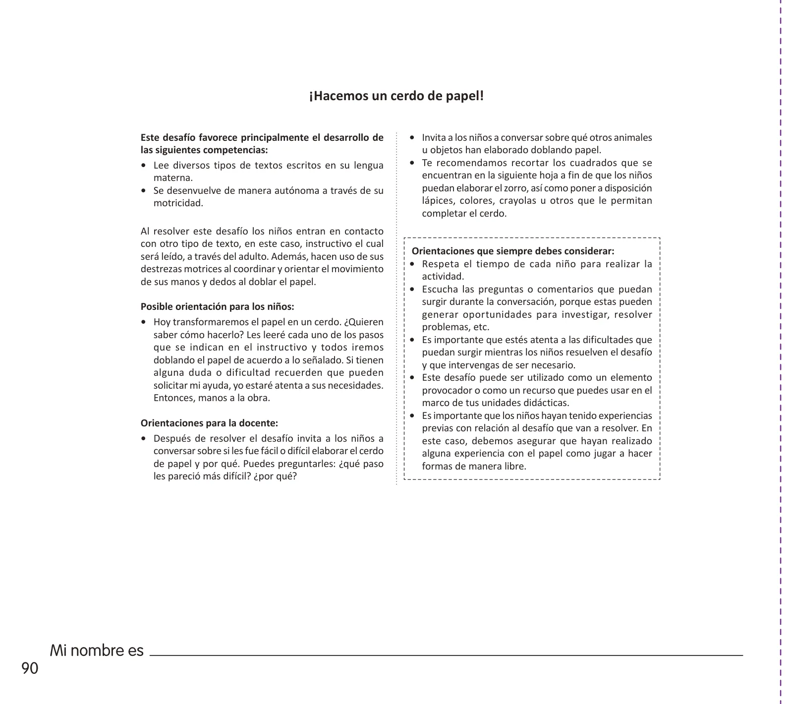 Página 92 de Crea, resuelve y aprende. Material impreso para niñas y niños de 5 años · 2024
