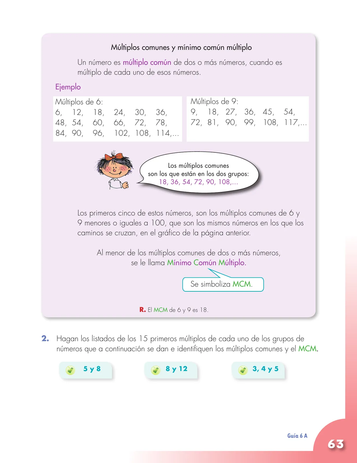 Página 63 de Matematica 4° · Cartilla 01