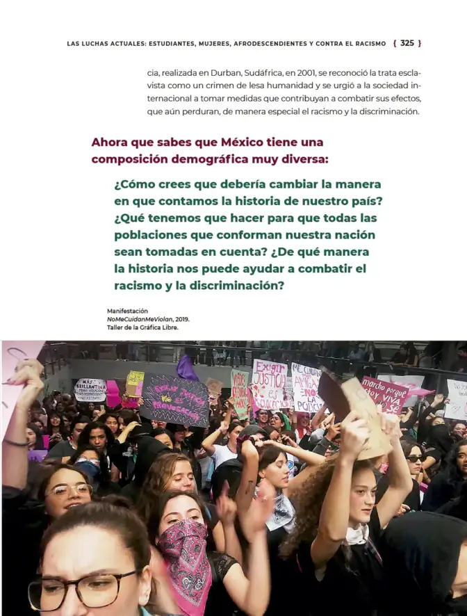 Página 326 de Historia del pueblo mexicano. Multigrado Libro de Educación Telesecundaria Grado 1° Ciclo Escolar 2025 - 2026