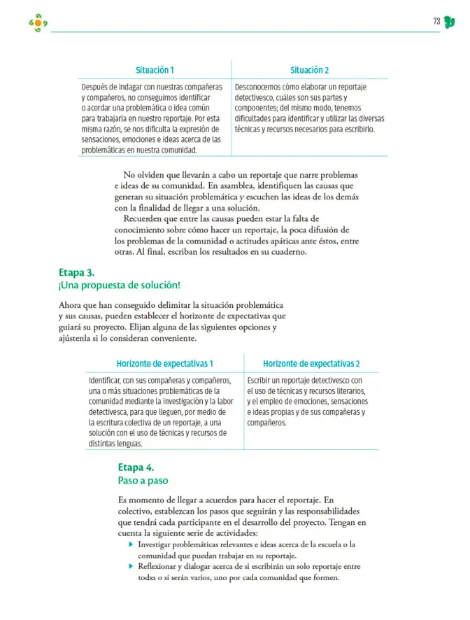 Página 74 de Colección Sk´asolil. Nuestro libro de Proyectos. Tomo II. Libro de Educación Telesecundaria Grado 2° Ciclo Escolar 2025 - 2026