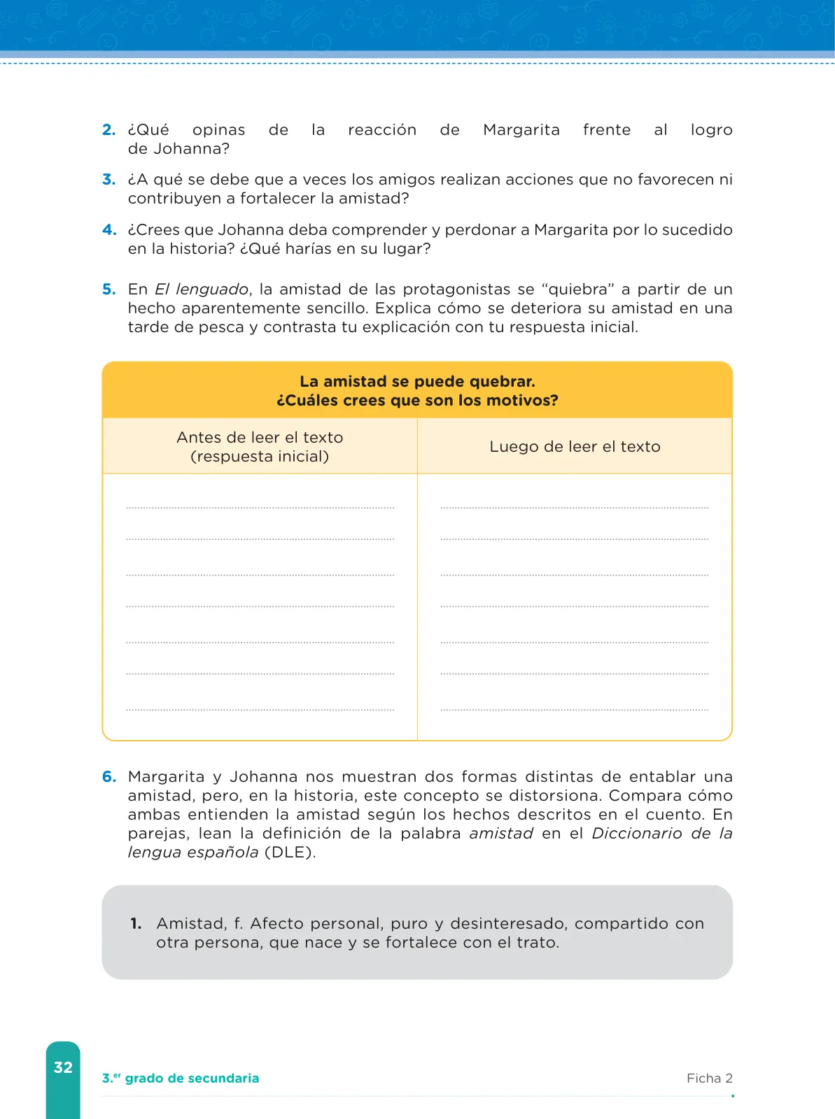 Miniatura página 34 de Fichas de aprendizaje de Comunicación 3 · 2024