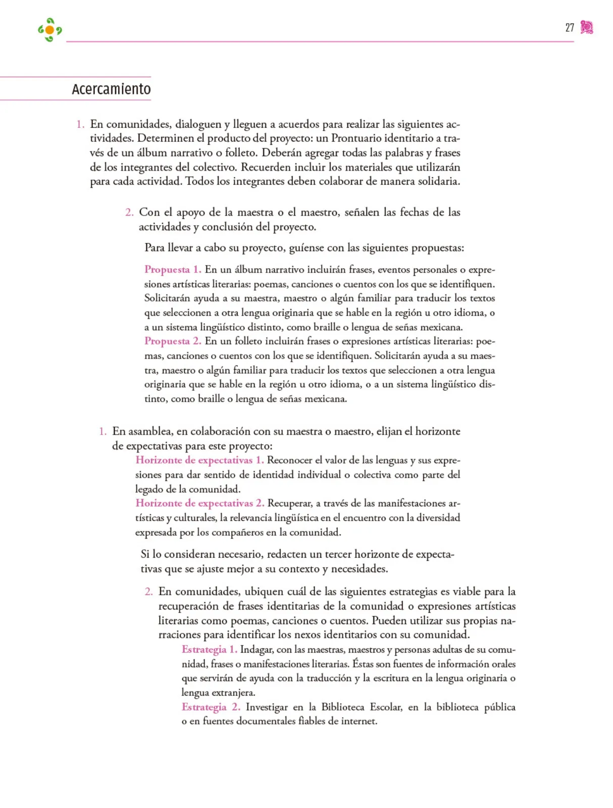Miniatura página 28 de Colección Ximhai. Nuestro libro de proyectos.   Libro de Educación Secundaria Grado 1°  Ciclo Escolar 2025 - 2026