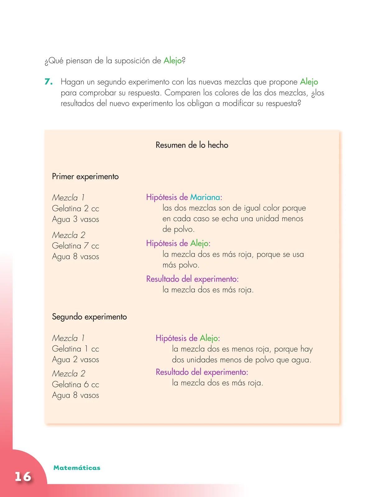 Miniatura página 16 de Matematica 5° · Cartilla 01