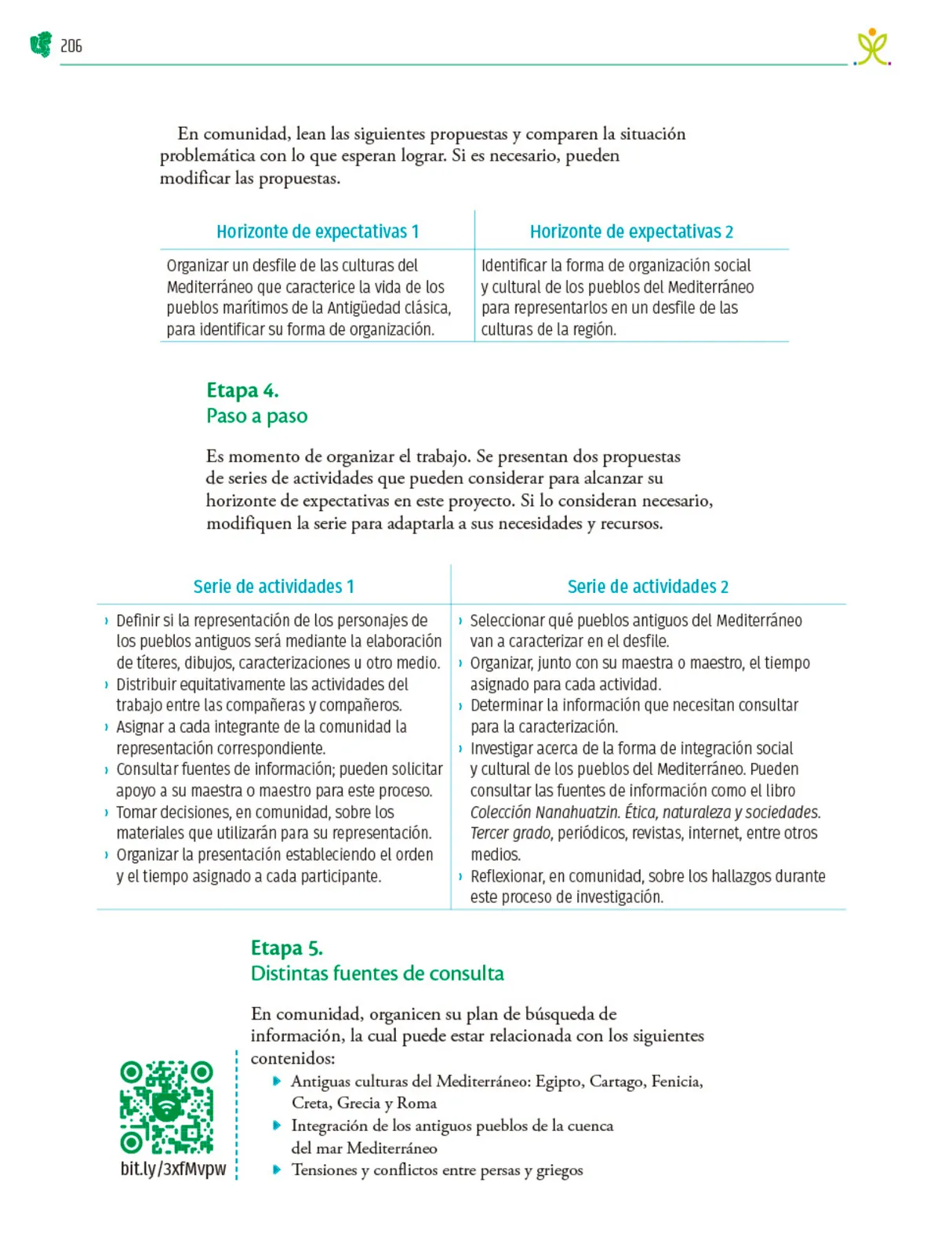 Página 207 de Colección Nanahuatzin. Nuestro libro de Proyectos. Tomo I. Libro de Educación Telesecundaria Grado 3° Ciclo Escolar 2025 - 2026