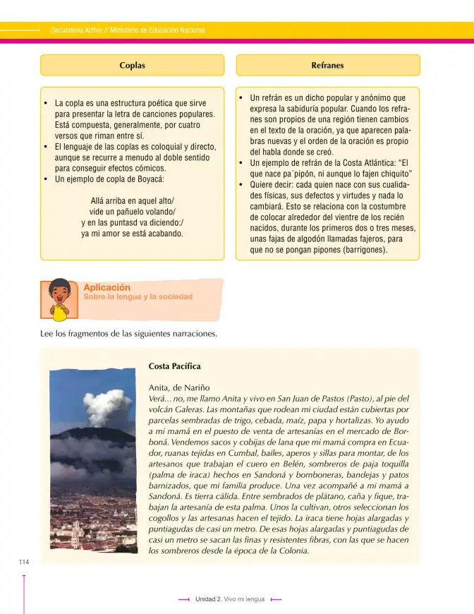 Página 114 de Lenguaje 6° · Secundaria Activa