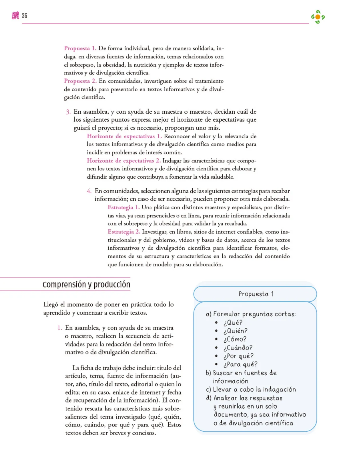 Página 37 de Colección Ximhai. Nuestro libro de proyectos.   Libro de Educación Secundaria Grado 1°  Ciclo Escolar 2025 - 2026