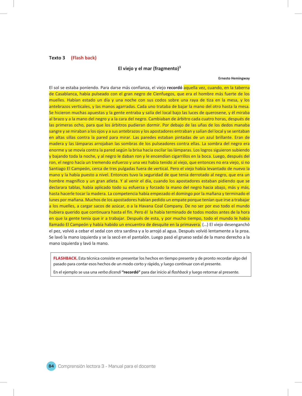 Página 86 de Comprensión lectora 3 : manual para el docente de tercer grado de Secundaria · 2017