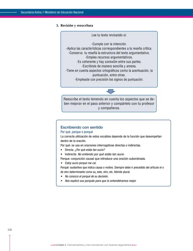 Página 236 de Lenguaje 9° · Secundaria Activa