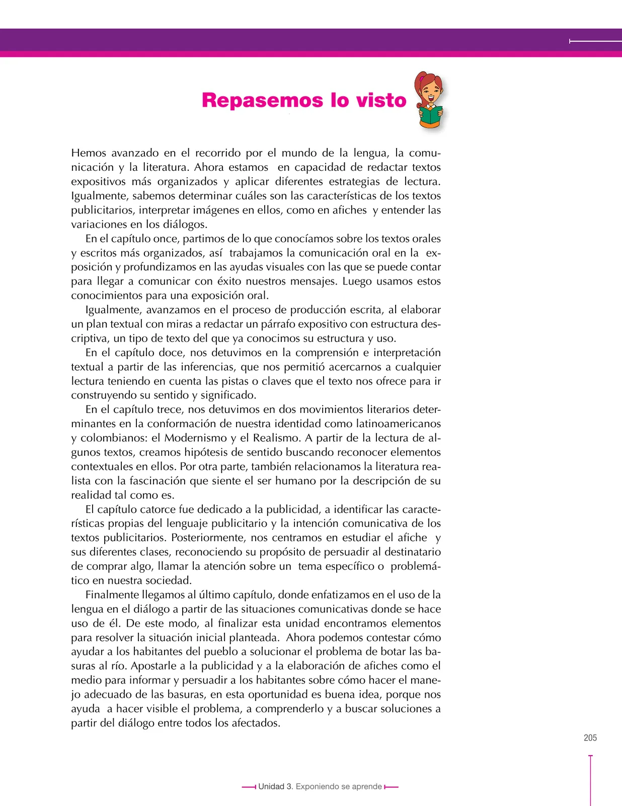 Página 205 de Lenguaje 8° · Secundaria Activa