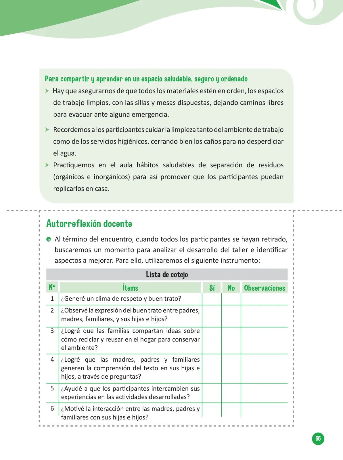 Miniatura página 57 de Guía para el trabajo docente con las familias del ciclo V de Primaria · 2016