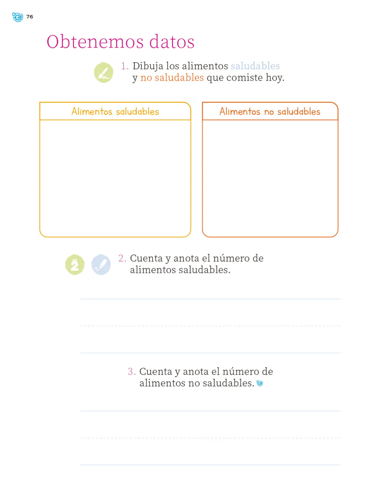Página 77 de Múltiples lenguajes. Trazos y números.   Libro de Educación Primaria Grado 1°  Ciclo Escolar 2025 - 2026