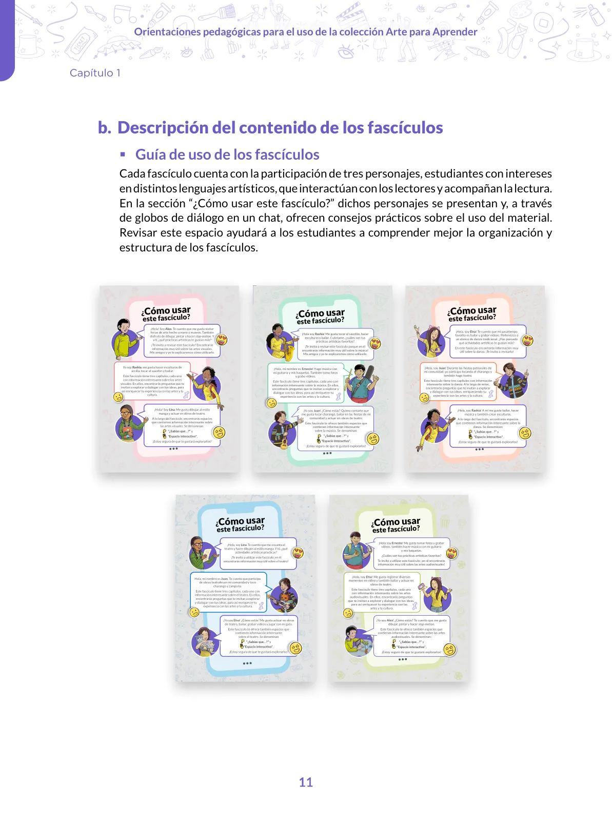 Página 11 de Orientaciones pedagógicas para el uso de la colección arte para aprender para docentes de Arte y Cultura de Educación Secundaria · 2024
