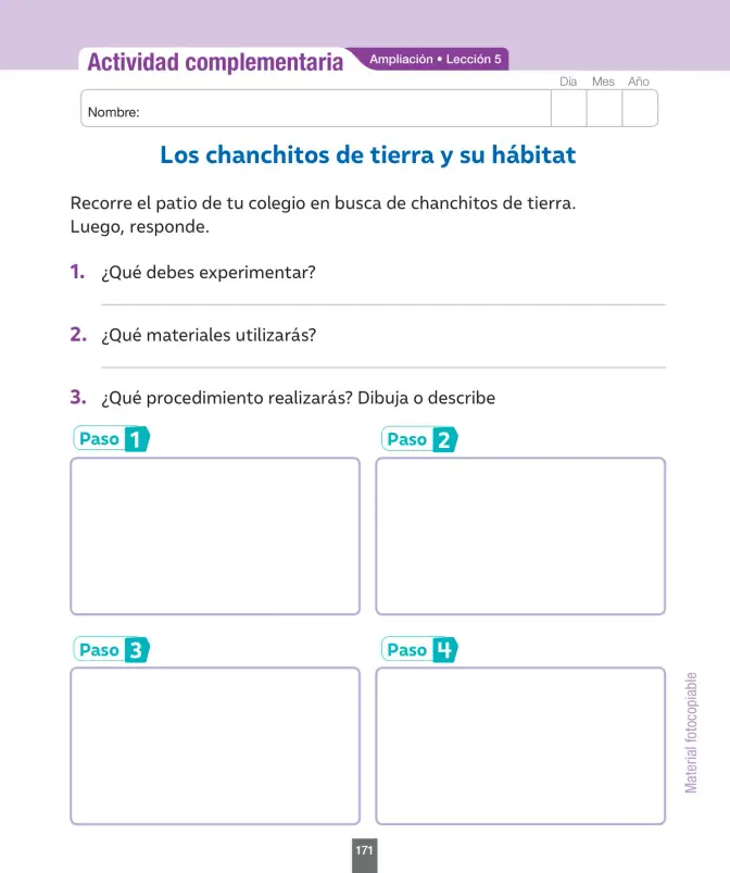 Página 172 de Ciencias Naturales – Segundo Básico | Texto del Estudiante MINEDUC – Descargar PDF · 2024