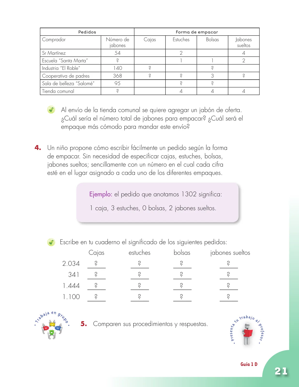 Página 21 de Matematica 4° · Cartilla 01