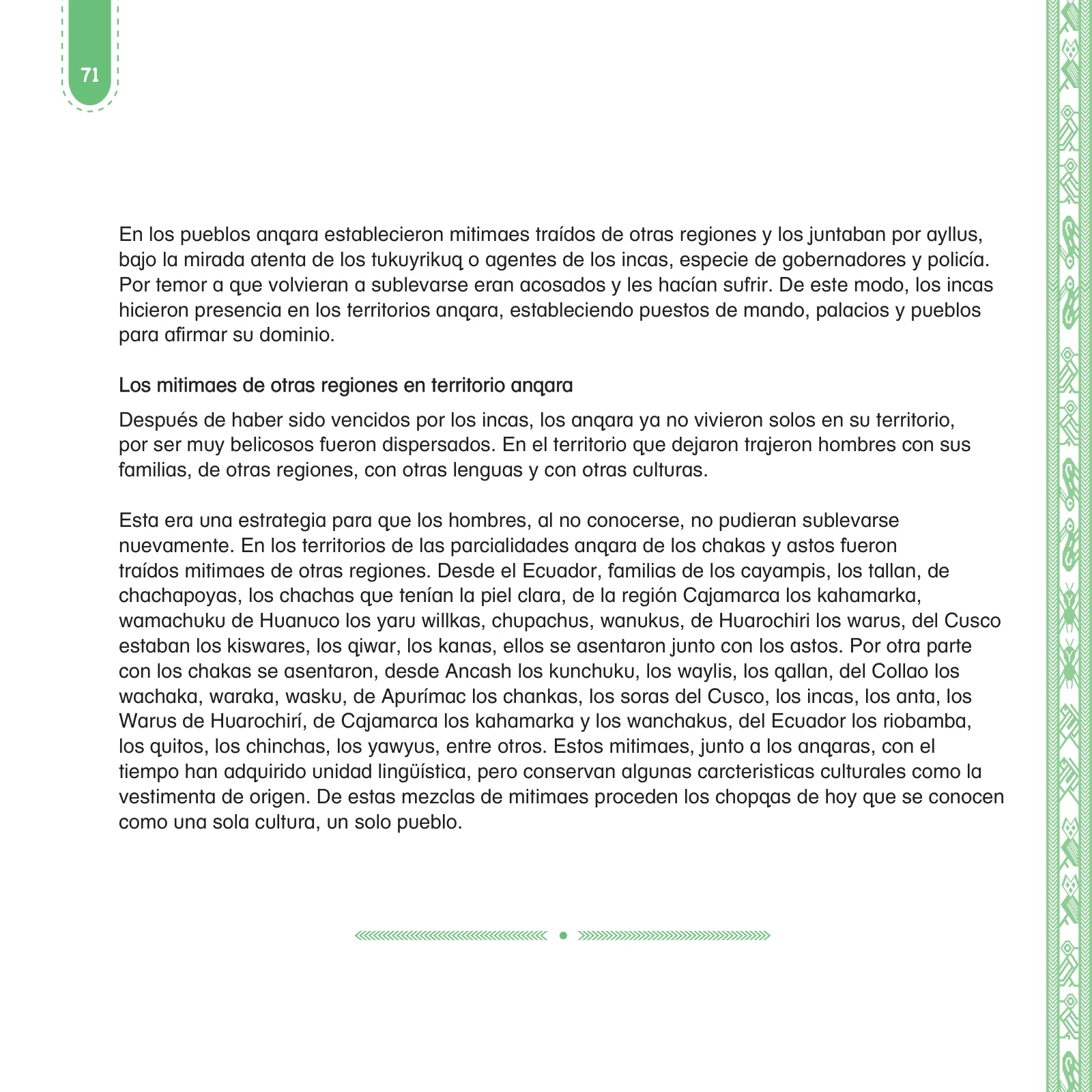 Miniatura página 73 de Anqarakunapa kawsakuyninmanta. Literatura 2 - 4° Primaria - Quechua chanka · 2023