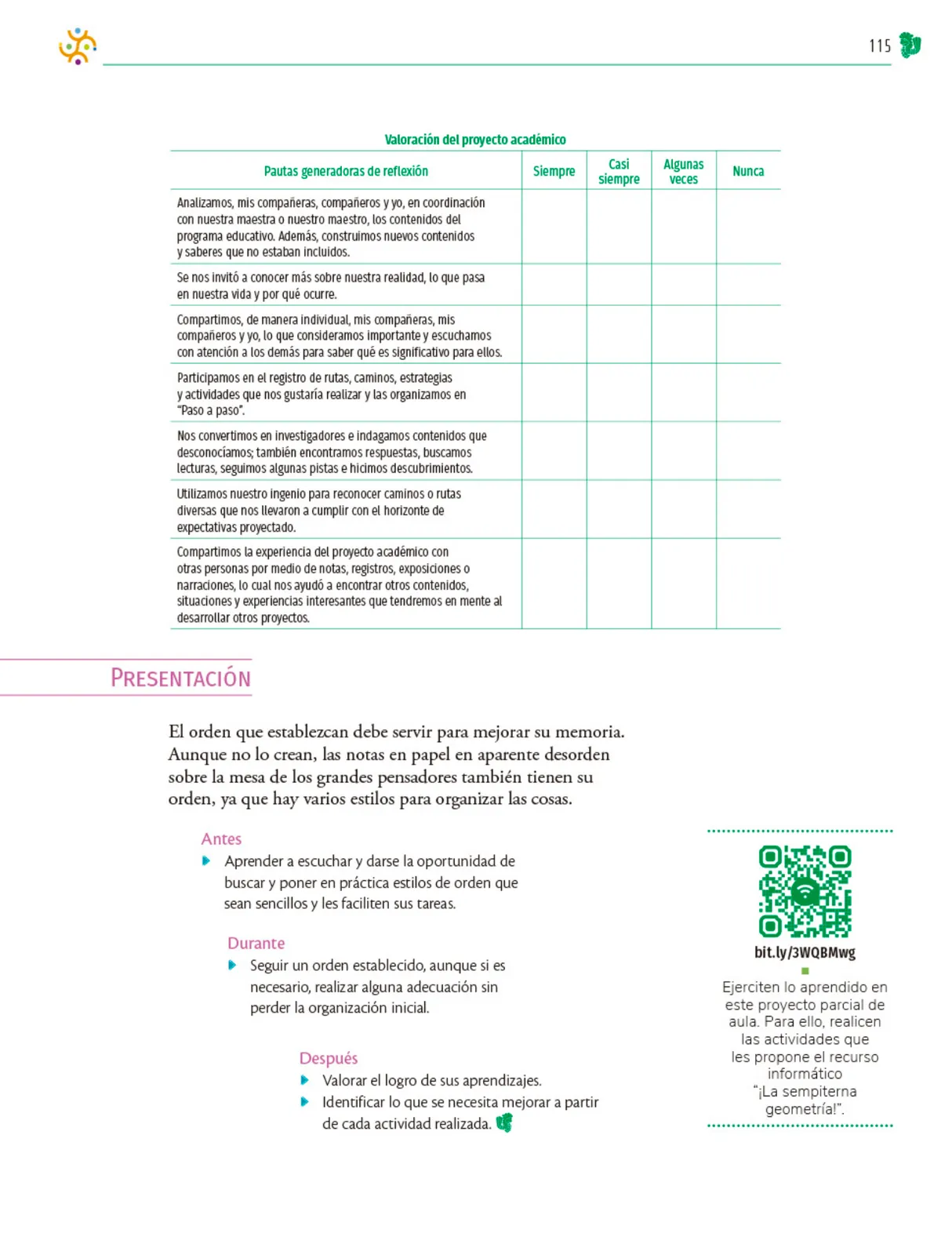 Miniatura página 116 de Colección Ximhai. Nuestro libro de Proyectos.  Tomo III.  Libro de Educación Telesecundaria Grado 1°  Ciclo Escolar 2025 - 2026