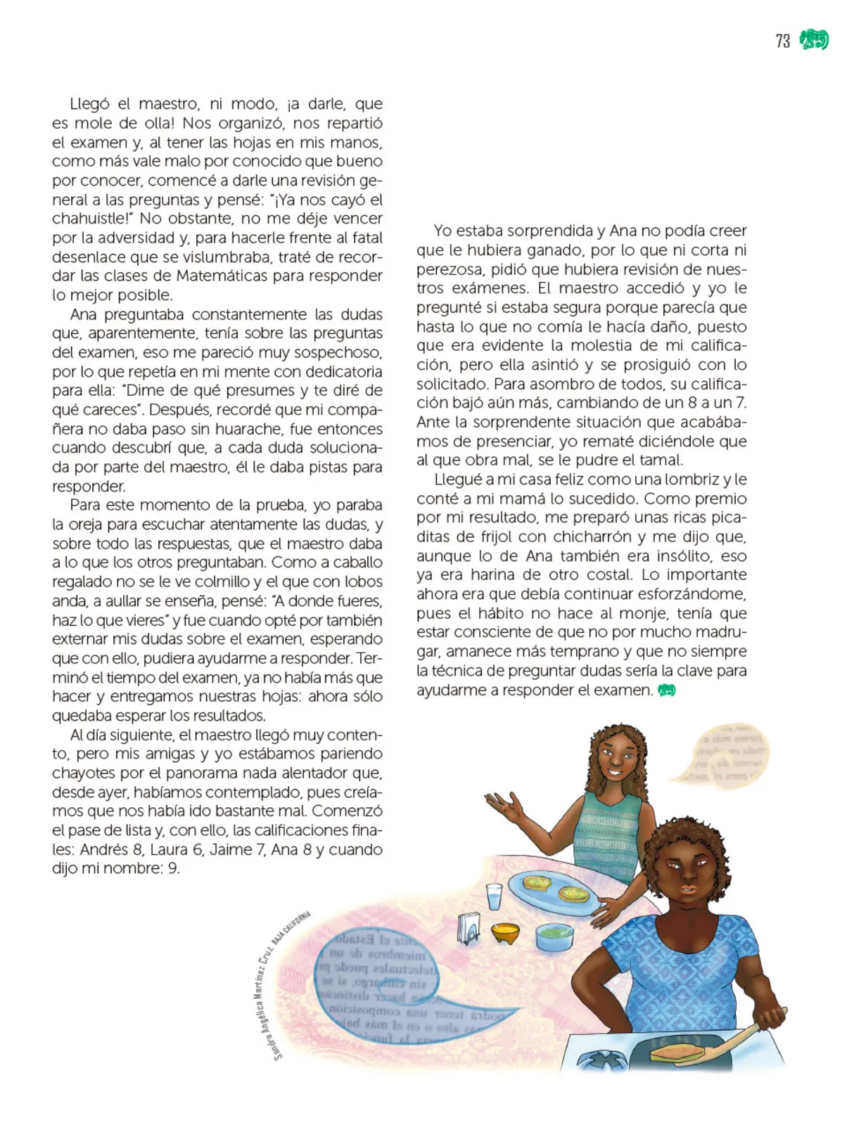 Página 74 de Colección Ximhai. Múltiples lenguajes. Libro de Educación Telesecundaria Grado 1° Ciclo Escolar 2025 - 2026