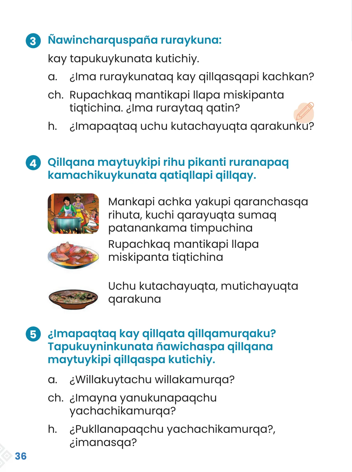 Miniatura página 38 de Ñawichana Maytu 1 Quechua - Chanka. Texto de Comunicación del 1° Primaria - Quechua Chanka · 2023