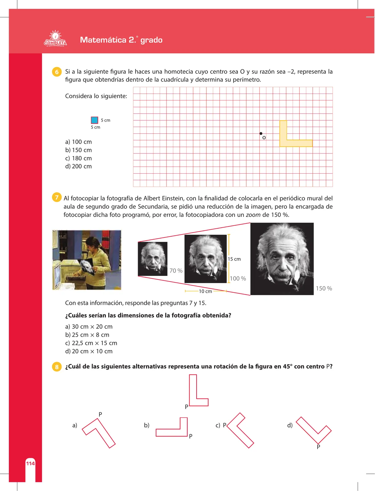 Página 114 de Matemática 2 : cuaderno de reforzamiento pedagógico - JEC · 2016