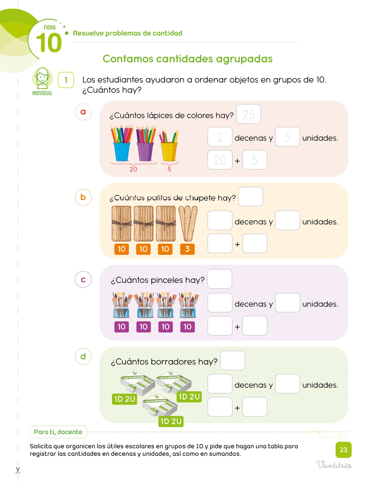 Página 25 de Cuadernillo de Matemática 2. Segundo grado de Primaria · 2024