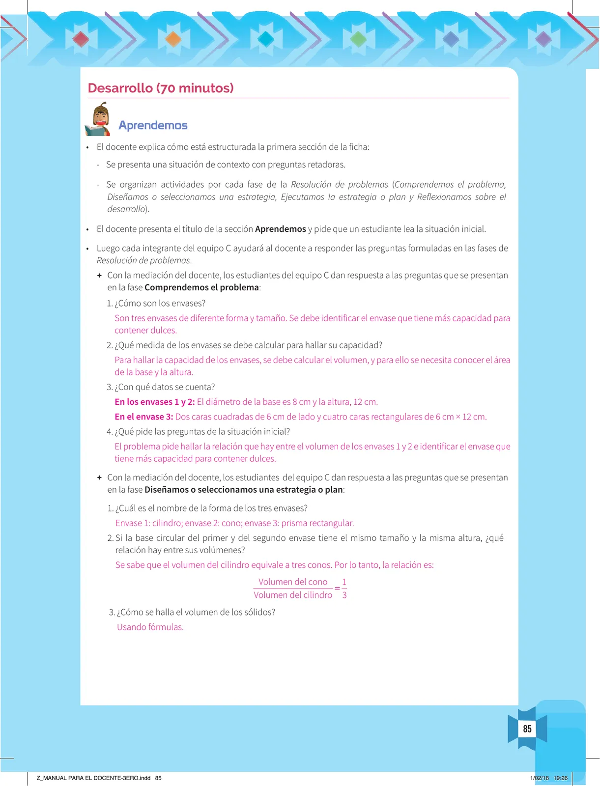 Miniatura página 87 de Resolvamos problemas 3 : manual para el docente 2018 · 2018