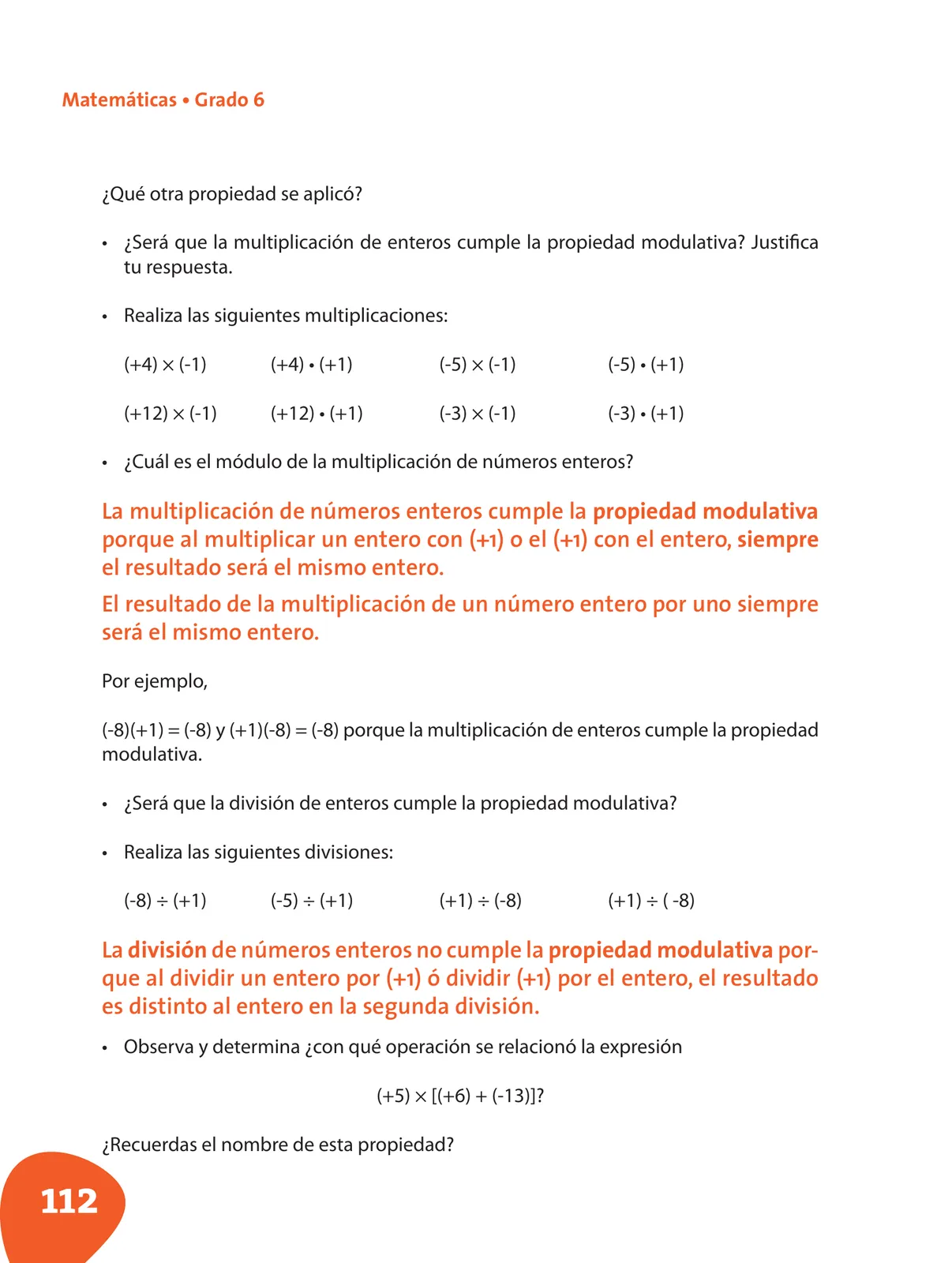 Página 113 de Matematica 6° · Postprimaria