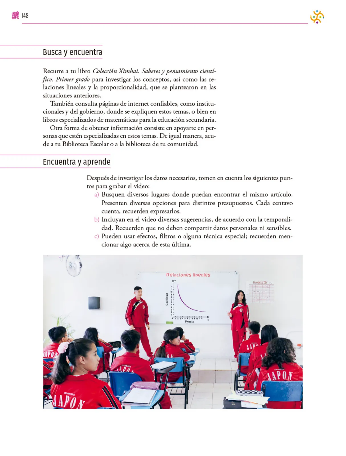 Miniatura página 149 de Colección Ximhai. Nuestro libro de proyectos.   Libro de Educación Secundaria Grado 1°  Ciclo Escolar 2025 - 2026