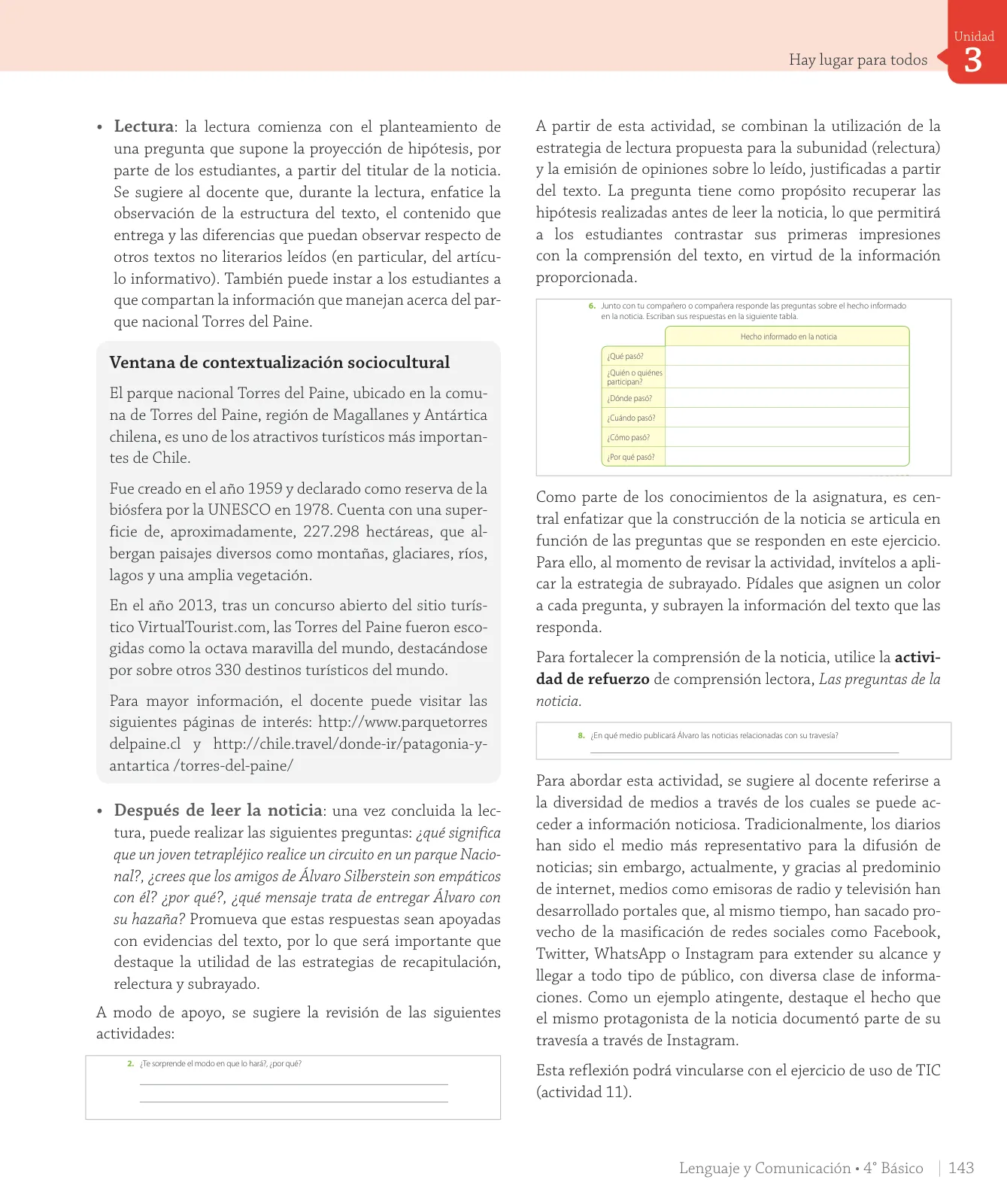 Página 227 de Lenguaje y Comunicación – Cuarto Básico | Texto del Estudiante MINEDUC – Descargar PDF · 2024