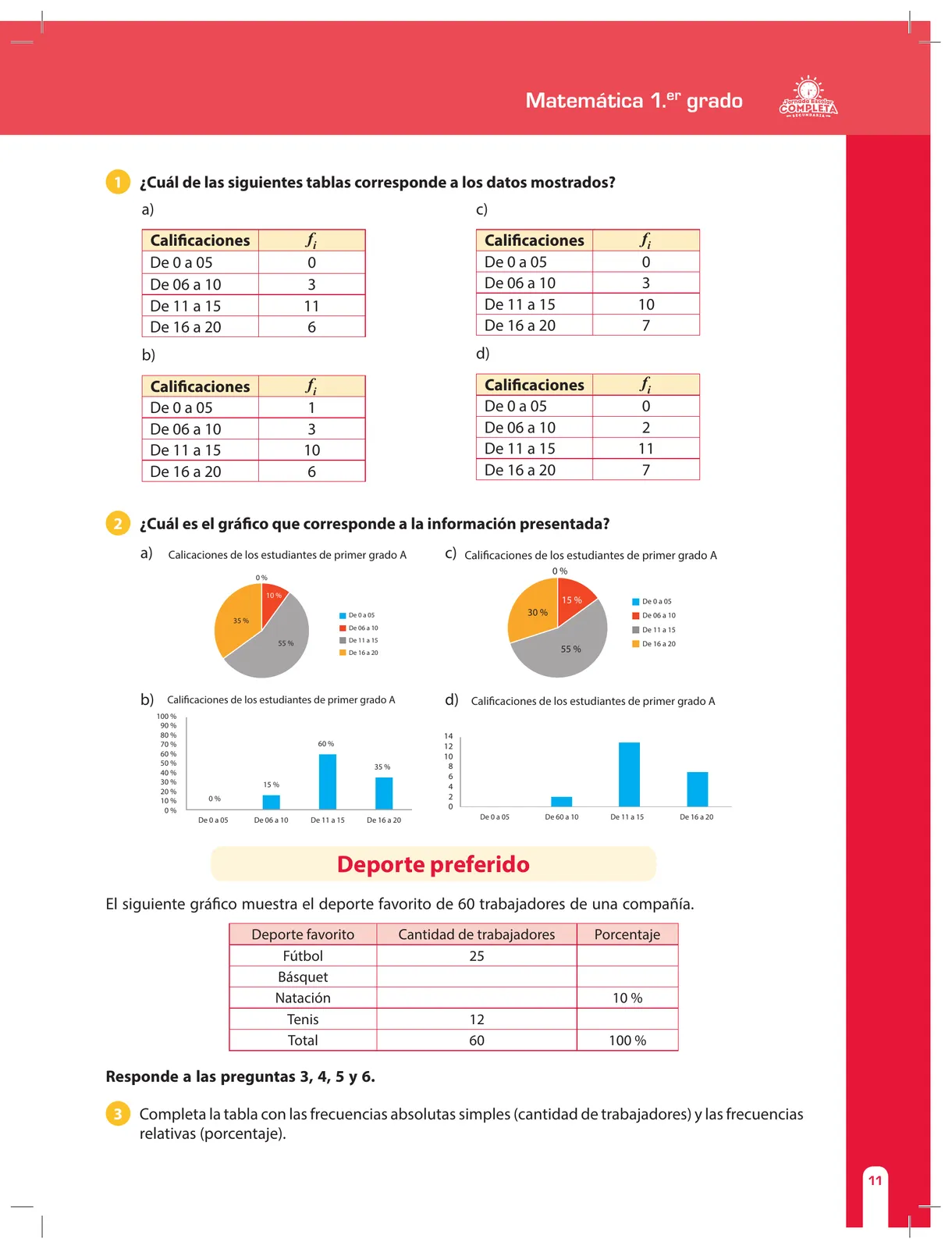Miniatura página 11 de Matemática 1 : cuaderno de reforzamiento pedagógico - JEC · 2016