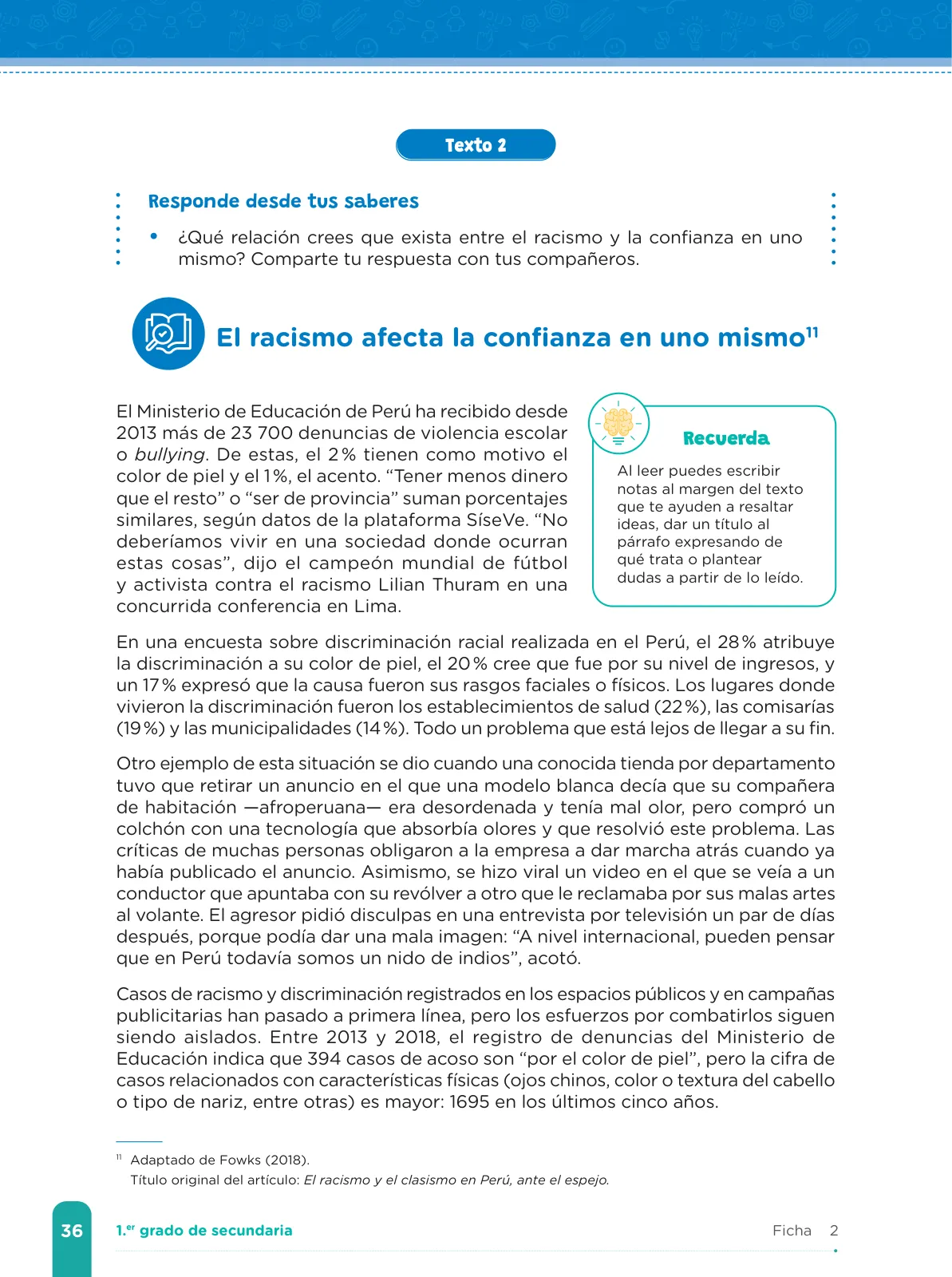 Miniatura página 38 de Fichas de aprendizaje de Comunicación 1 · 2024