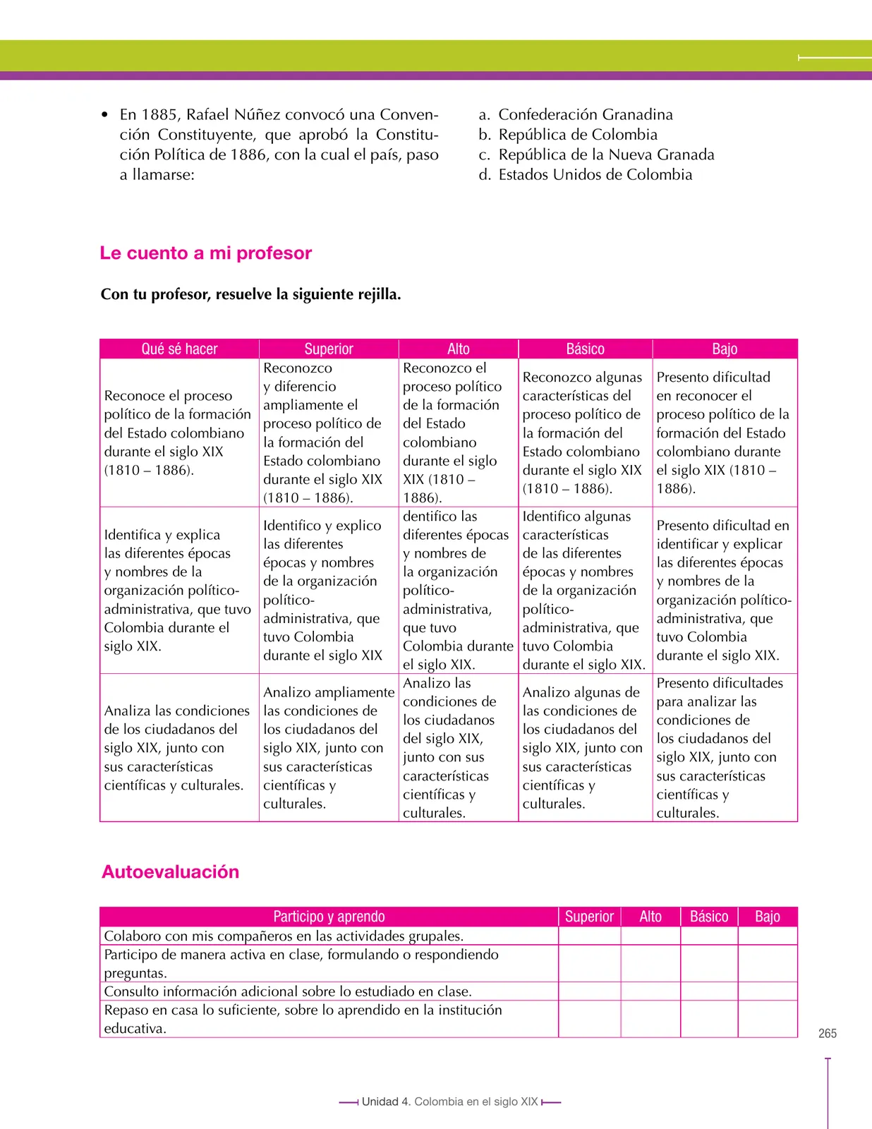 Página 265 de Ciencias Sociales 8° · Secundaria Activa