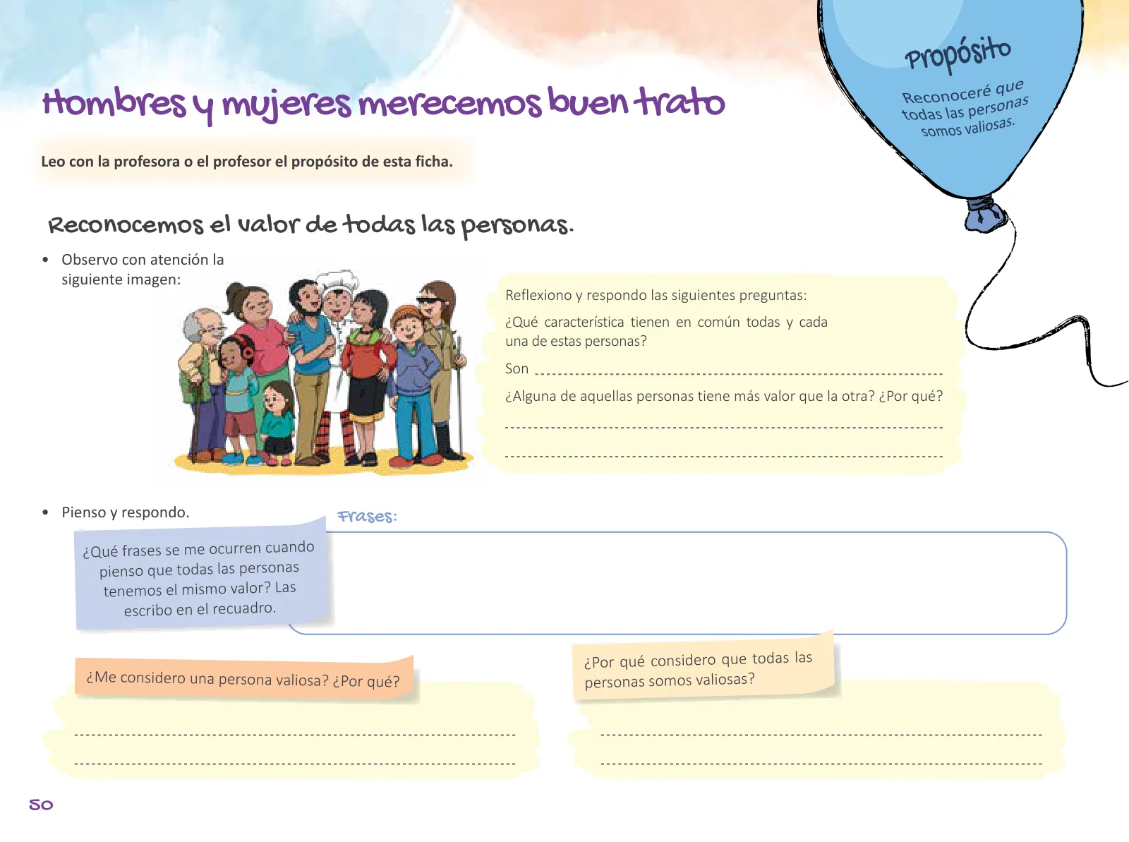Miniatura página 52 de Cuadernillo de Tutoría 5 : quinto grado de Educación Primaria · 2021