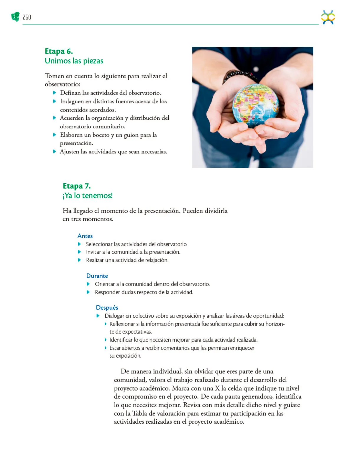Página 261 de Colección Nanahuatzin. Nuestro libro de Proyectos.  Tomo II.  Libro de Educación Telesecundaria Grado 3°  Ciclo Escolar 2025 - 2026