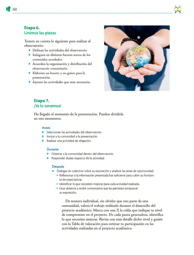 Página 261 de Colección Nanahuatzin. Nuestro libro de Proyectos. Tomo II. Libro de Educación Telesecundaria Grado 3° Ciclo Escolar 2025 - 2026