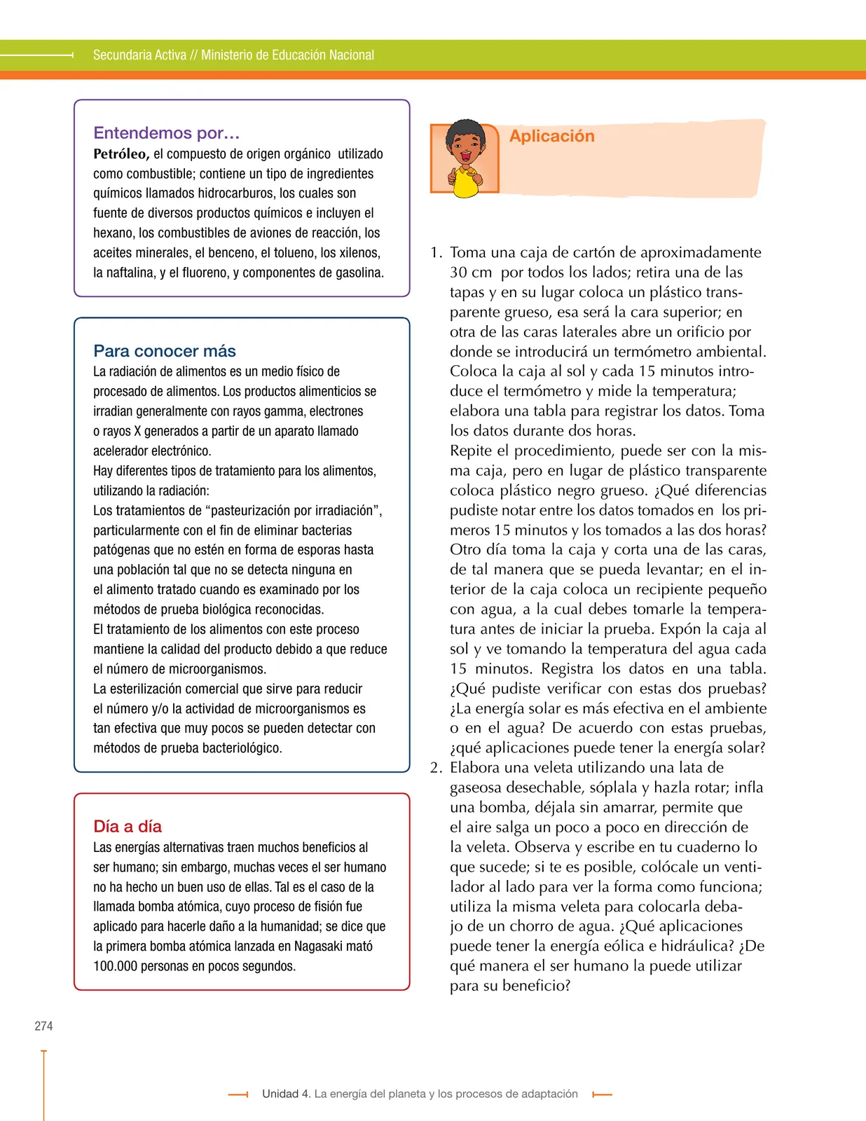 Miniatura página 274 de Ciencias Naturales 9° · Secundaria Activa