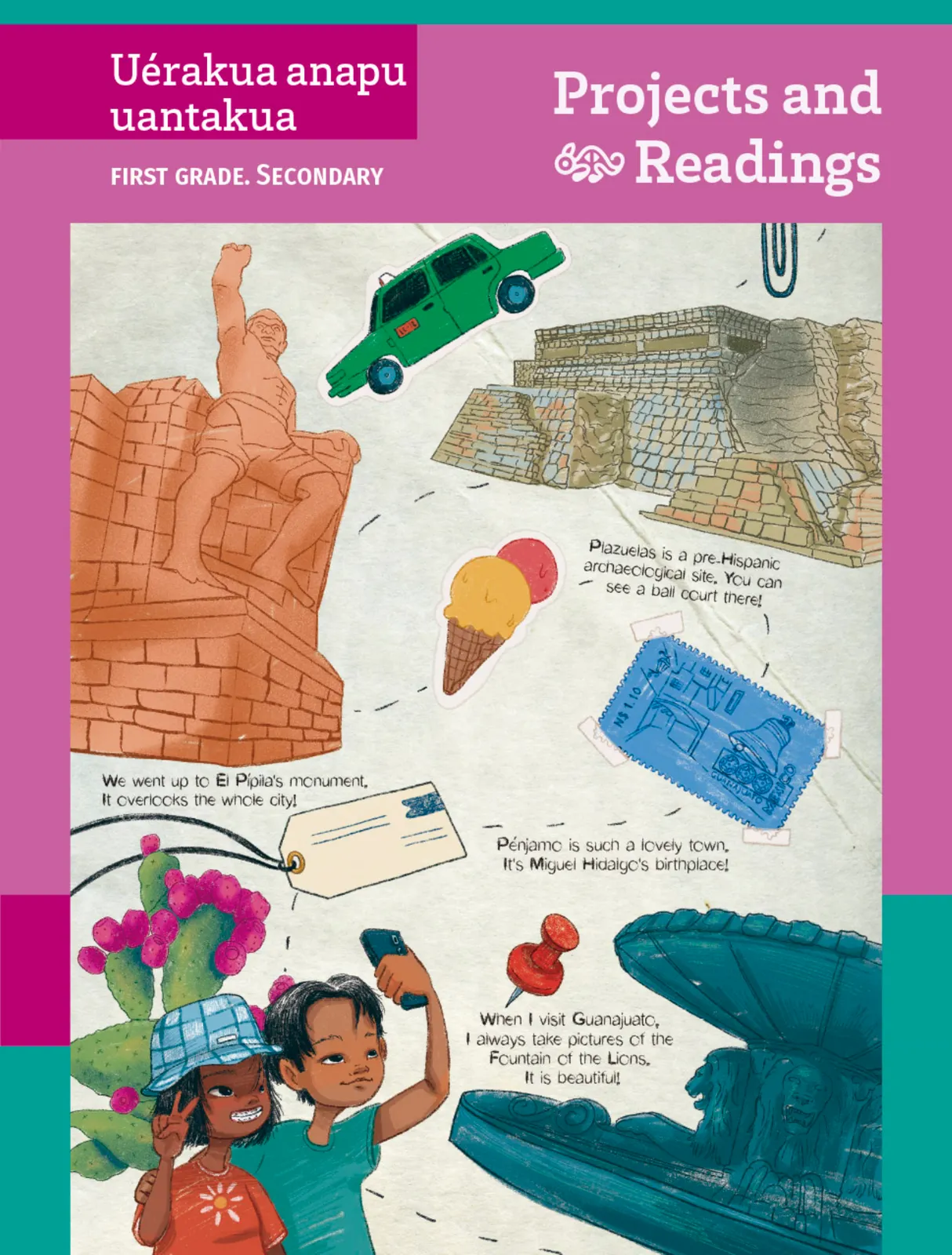 Miniatura página 1 de Uérakua anapu uantakua. Projects and Readings  Libro de Educación Secundaria Grado 1°  Ciclo Escolar 2025 - 2026