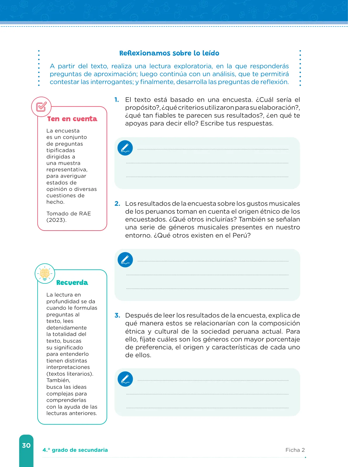 Página 32 de Fichas de aprendizaje de Comunicación 4 · 2024