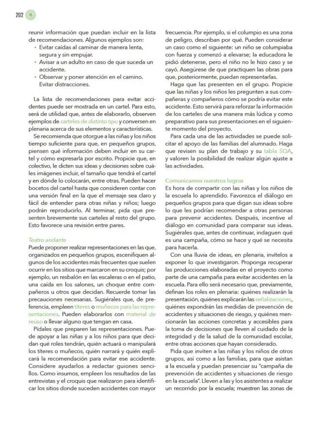 Página 203 de Modalidades de trabajo para la acción transformadora y el codiseño Libro de Educación Preescolar Grado 1°, 2°, 3° Ciclo Escolar 2025 - 2026