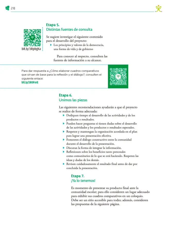 Página 211 de Colección Ximhai. Nuestro libro de Proyectos. Tomo III. Libro de Educación Telesecundaria Grado 1° Ciclo Escolar 2025 - 2026