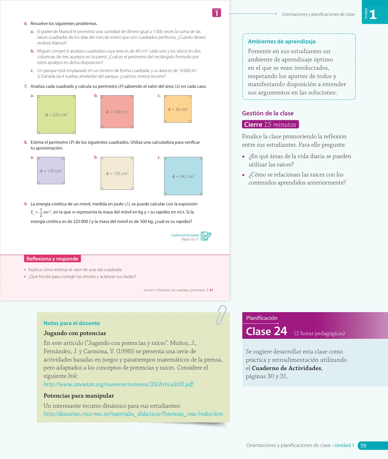 Miniatura página 61 de Matemática – Octavo Básico | Texto del Estudiante MINEDUC – Descargar PDF · 2024