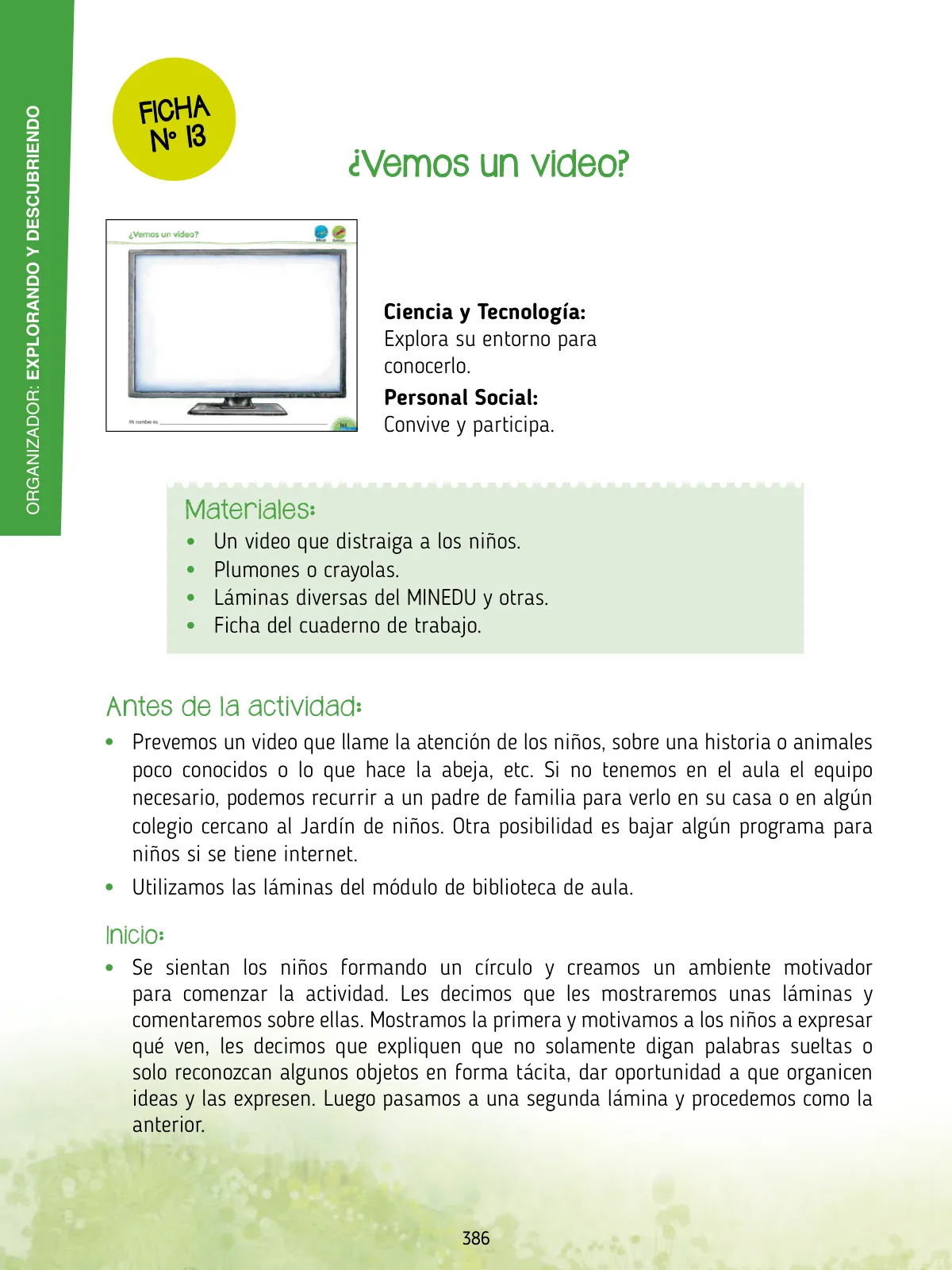 Página 388 de Agenda pedagógica 2017-2018 para docentes de II Ciclo de Instituciones de nivel de Educación Inicial · 2017
