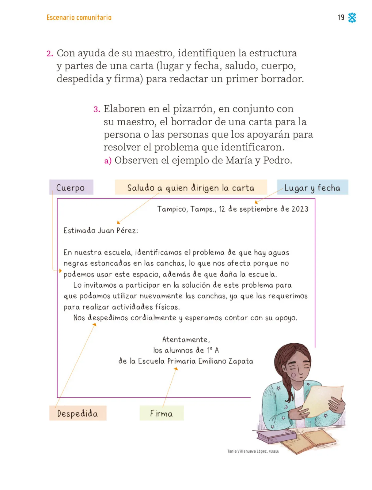 Página 20 de Proyectos Comunitarios. Libro de Educación Primaria Grado 1° Ciclo Escolar 2025 - 2026