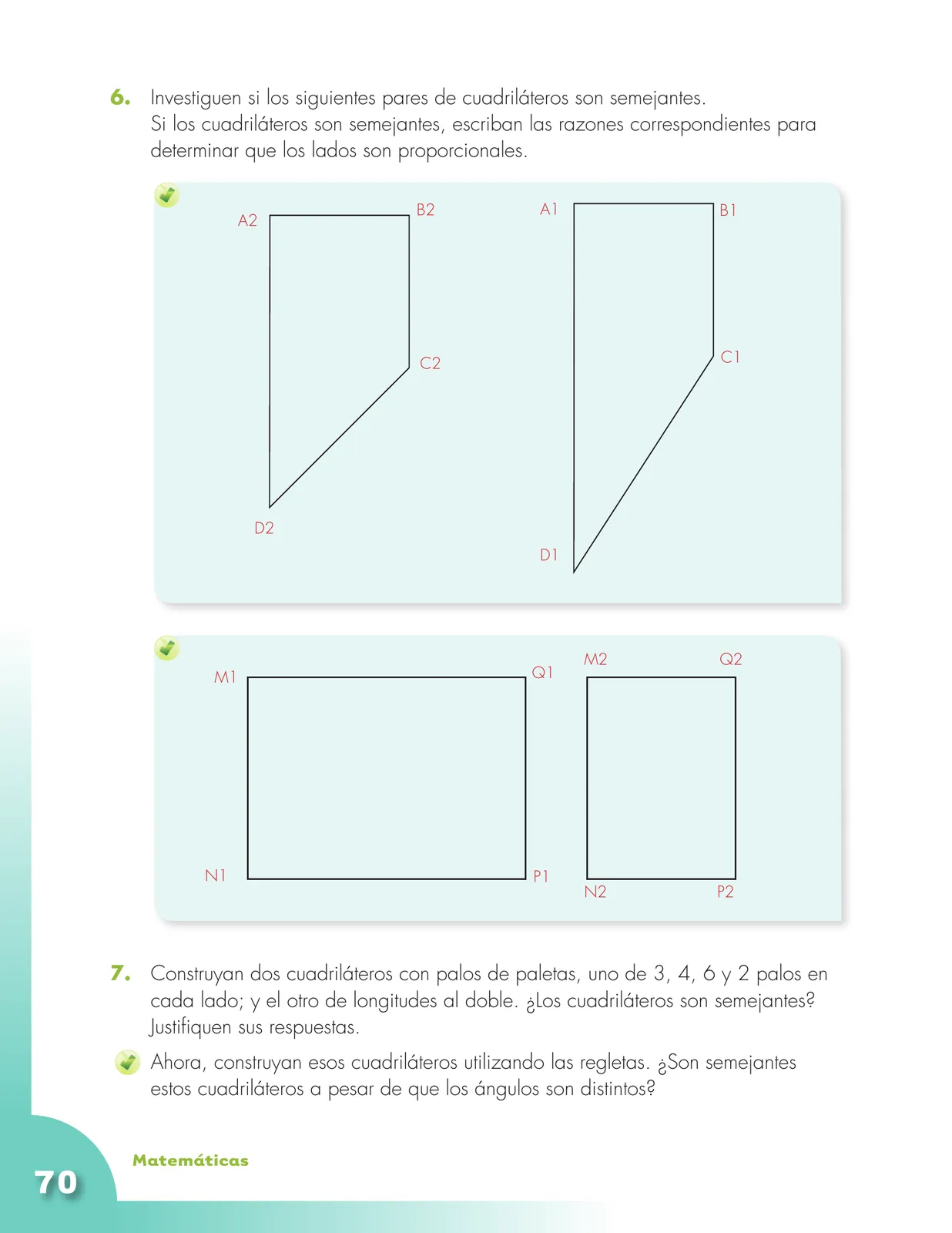 Página 70 de Matematica 5° · Cartilla 02